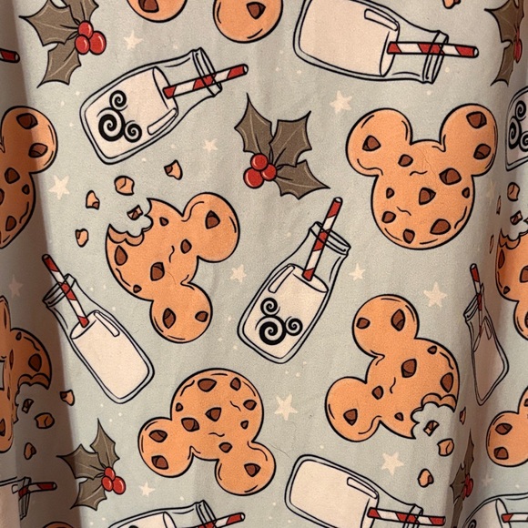 Disney Women's Pajama Dress Mickey Chocolate Chip Milk & Cookie Pattern Size 3X - Picture 4 of 4